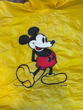 Disney Mickey Mouse Yellow Child And Adult Rain Poncho PVC Official Disney